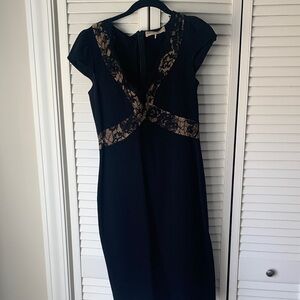 Emilio Pucci Black Dress with Lace Accents